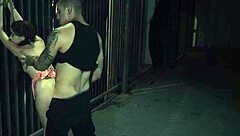 Rough feet domination on teen doll