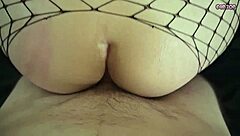 Homemade anal sex with stepdaughter in lingerie swallowing cum