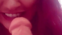 melissa says, 'i'm so horny after buying this belt, come watch me masturbate.'