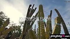 Daniella smith flexes nude with teen outdoors