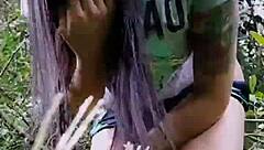 Watch Vanesa Undress in the Park! She's So Sexy and Exposed Outdoors!