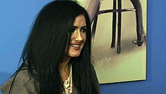 adorable babe feels humiliated sucking cock in the office