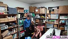 Caught In Office Blowjob With Monster Cock, Burglar Punished By Police