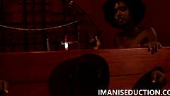 i spank my sexy ebony sub in the pillory with femdom intensity