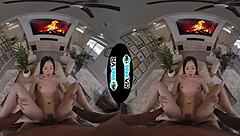 Small Tit Asian Lulu Chu Rides Big VR Dick Hard!