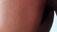 Cute Mexican Brunette Stops Cock With Her Feet?