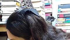 Young student gives blowjob for job interview