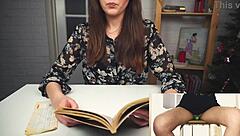 Milf Reads Book While Vibrator Teases Her To Orgasm