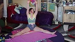 Redhead Milf Teases with Sexy Yoga Feet