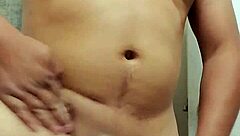 After shower, cock bathing masturbation! Masturbate the cock! It's so good!