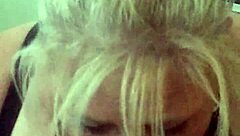 She deepthroats me, her tits bouncing in taboo blowjob