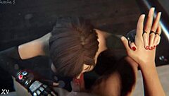 Tifa Lockhart Swallows Huge Cumshot in Deepthroat Fantasy Close-Up