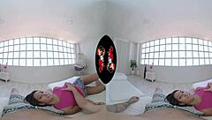 Wow, super hot Colombian beauty with big ass rides hard in VR POV!