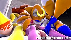 Horny Princesses Fuck Anal with Futanari Cock