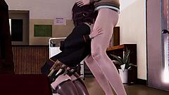 Hogwarts Legacy Student Bangs Hard in Library - 3D Animation