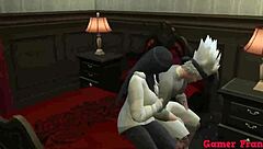 Hinata consoles Kakashi in Naruto hentai, leading to wild assfucking