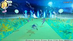 princess sits on face, rubbing clitoris in hentai game