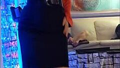 hotwife steffi dances in orange satin 😘