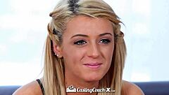 Wow! Cutie Lyn Hoyt Nails Her CastingCouch-X Interview with a Wild Blowjob Performance!