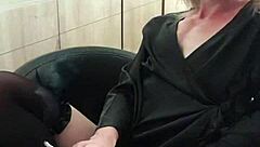 Belgian Babe Smoking in Stockings and Lingerie