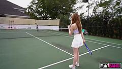 Kimberly snow handles her tennis monster cock session