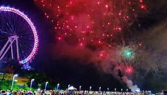 I expose myself in public on New Year's Eve, take off my panties - sexdoll 520