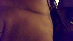 Beautiful ebony amateur girl poses cutely