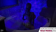 I love those big tits in the bath tub