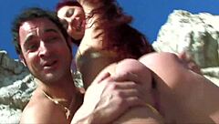 redhead fucked hard on rocks