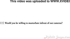 Elle lee shows how she orgasms in solo masturbation interview.