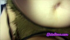 she gets hot fuck in nylons with footjob and creampie