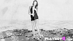 Stunning milf model sade mare exposed her perfect body after hot outdoor striptease solo naked small 18+ tits petite 18+ babe undressing ass