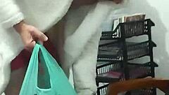 Marid�o Fresh from Shower Wrapped in Just a Towel