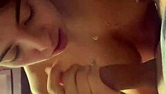 She came to take my plate, but ended up getting blown.