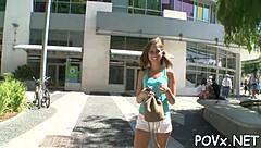 Our filthy nymph goes crazy sucking cock in hardcore pov sex