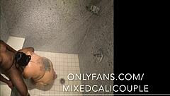 latina hotwife fucks bull in shower and records it for husband