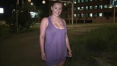 Big tits model Krystal Swift explores public car adventure