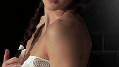 Beautiful Tina Kay Plays with Vibrator in Restroom