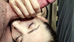 Oh, that cheating wife deepthroats the delivery guy's cock!