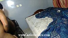 Ebony girl banged hard in threesome with old men