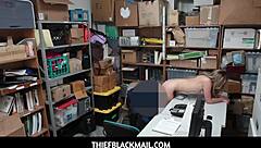naughty shoplifter alyssa cole drilled hard in office by security guard after being caught