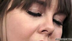 teen girl fucked by two guys with creampie and dildo