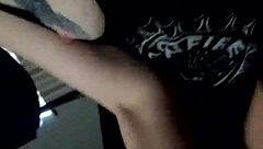 Feeling the intense pleasure of a hand job from a redhead