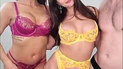 I watch perfect 10 brunettes crave big cock in this crazy hot pornstar threesome