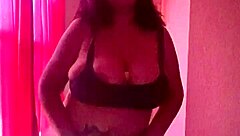 Hot sexy Nena flaunts big tits in lingerie for cumshot action.