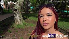 Watch This Petite Colombian Teen Get Her Big Ass Destroyed For More Followers!