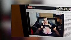 blonde ladyboy masturbating on web chat