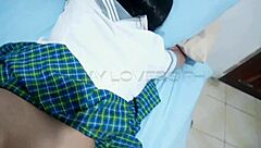 Student Gets Fucked By Friend While Calling Boyfriend For Cumshot