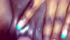 Wet pussy grips big black cock