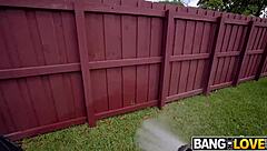 Madison Morgan Fucks the Gardener Jay Bangher with Big Tits in Nature